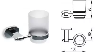 Стакан для зубных щёток «Ravak» CR 210.00 на стену хром