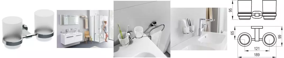 Стакан для зубных щёток «Ravak» CR 220.00 на стену хром