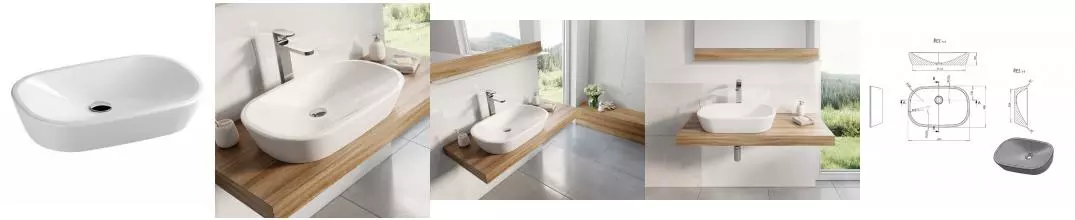 Раковина «Ravak» Ceramic 60 O фарфоровая белая Раковина «Ravak» Ceramic 60 O фарфоровая белая