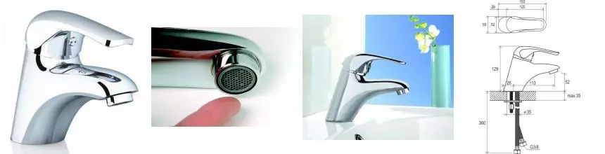 Смеситель для раковины «Ravak» Rosa RS 012.00 хром