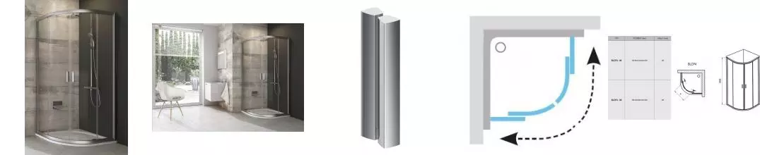 Душевой угол-ограждение «Ravak» Blix BLCP4 90/90 Transparent/сатин Душевой угол-ограждение «Ravak» Blix BLCP4 90/90 Transparent/сатин