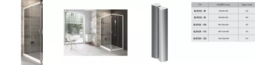 Душевая дверь «Ravak» Blix BLRV2K 120/190 Transparent/белая универсальная Душевая дверь «Ravak» Blix BLRV2K 120/190 Transparent/белая универсальная