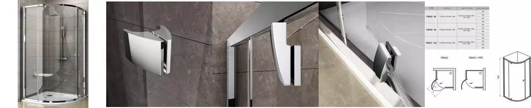 Душевой угол-ограждение «Ravak» Pivot PSKK3 90/90 Transparent/хром универсальная