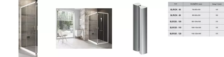 Душевая дверь «Ravak» Blix BLRV2K 100/190 Transparent/белая универсальная Душевая дверь «Ravak» Blix BLRV2K 100/190 Transparent/белая универсальная