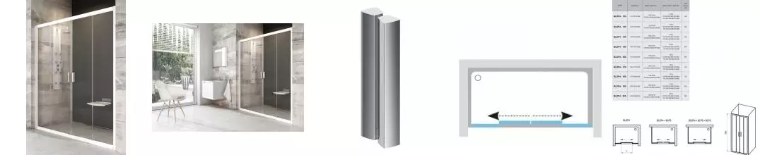 Душевая дверь «Ravak» Blix BLDP4 200/190 Transparent/белая Душевая дверь «Ravak» Blix BLDP4 200/190 Transparent/белая