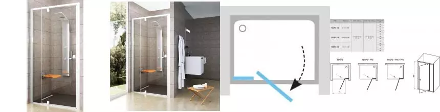 Душевая дверь «Ravak» Pivot PDOP2 120/190 Transparent/белая-белая универсальная Душевая дверь «Ravak» Pivot PDOP2 120/190 Transparent/белая-белая универсальная