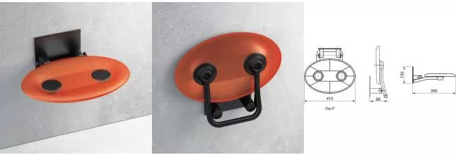 Сиденье «Ravak» Ovo-P акрил Orange/Black Сиденье «Ravak» Ovo-P акрил Orange/Black