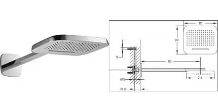Верхний душ «Cezares» TESORO-TD2P-01 хром