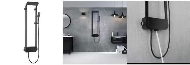 Душевая система «Black & White» W1020 графитовый чёрный Душевая система «Black & White» W1020 графитовый чёрный
