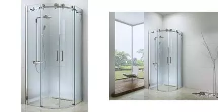 Душевой угол-ограждение «Berges Wasserhaus» Gelios 90/90 четверть круга прозрачный/хром без поддона универсальный Душевой угол-ограждение «Berges Wasserhaus» Gelios 90/90 четверть круга прозрачный/хром без поддона универсальный