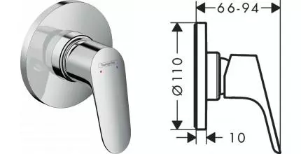 HG 31 961 000 Focus Смеситель для душа (внешняя монтажная часть) · Hansgrohe, 31961000 HG 31 961 000 Focus Смеситель для душа (внешняя монтажная часть) · Hansgrohe, 31961000