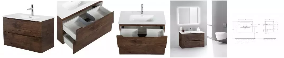 Тумба с раковиной «Belbagno» Etna 70/39 (BB700/390ETL) подвесная Rovere Moro Тумба с раковиной «Belbagno» Etna 70/39 (BB700/390ETL) подвесная Rovere Moro