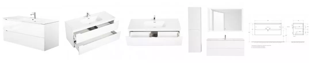 Тумба с раковиной «Belbagno» Etna 120 (BB1200ETL) подвесная Bianco Lucido Тумба с раковиной «Belbagno» Etna 120 (BB1200ETL) подвесная Bianco Lucido