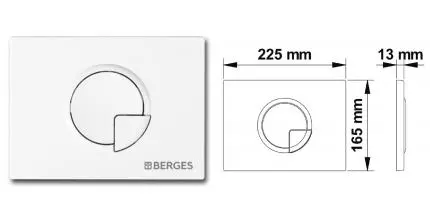 Кнопка смыва «Berges Wasserhaus» Novum R4 белая Кнопка смыва «Berges Wasserhaus» Novum R4 белая