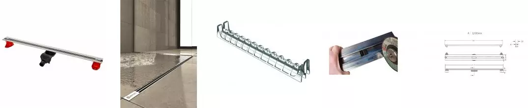 Душевой лоток «Berges Wasserhaus» Super Slim 1200 090184 боковой выпуск матовый хром 