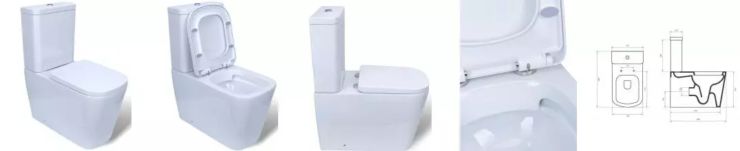 Унитаз компакт безободковый «Belbagno» Albano белый с сиденьем дюропласт с микролифтом белое Унитаз компакт безободковый «Belbagno» Albano белый с сиденьем дюропласт с микролифтом белое