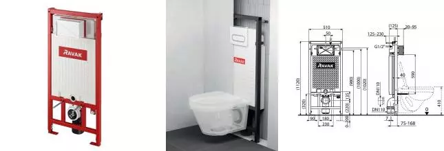Инсталляция для унитаза «Ravak» X01703