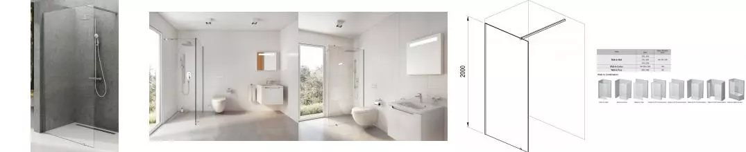 Душевая перегородка «Ravak» Walk-In Wall 150/200 Transparent/хром универсальный