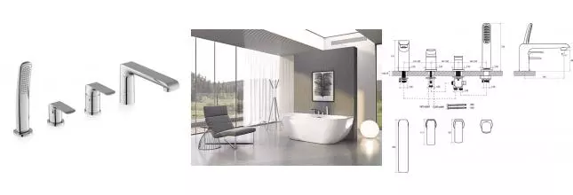 Смеситель на борт ванны «Ravak» Flat FL 026.00 хром Смеситель на борт ванны «Ravak» Flat FL 026.00 хром