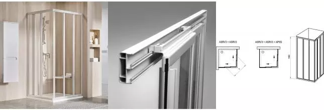 Душевая дверь «Ravak» Supernova ASRV3 90/188 Pearl/сатин