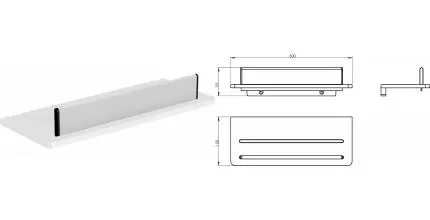 Полка в ванну «Langberger» Accessories 73351-WH на стену белая