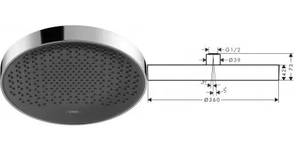 Верхний душ «Hansgrohe» Rainfinity 26231000 хром Верхний душ «Hansgrohe» Rainfinity 26231000 хром