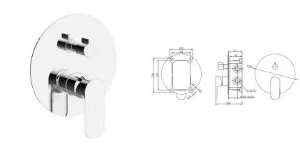 Смеситель для душа «Belbagno» Ancona ANCONA-VDI-CRM хром Смеситель для душа «Belbagno» Ancona ANCONA-VDI-CRM хром