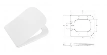 MARMI Сиденье дюропласт, soft close, металлическое крепление BB052SC · Marmi, Belbagno, BB052SC