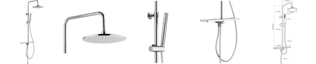 Душевая стойка «Aquanet» Pragmatic R AF430-70-R-C хром Душевая стойка «Aquanet» Pragmatic R AF430-70-R-C хром