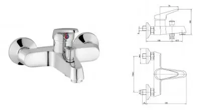 Смеситель для ванны «Aquanet» Round Handle SD90701.02 хром