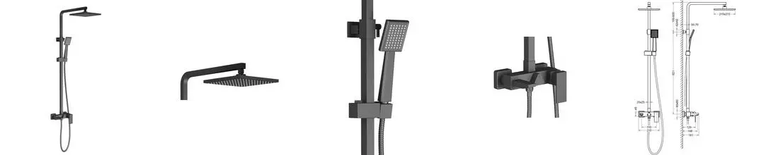 Душевая система «Timo» Selene SX-1030/03 чёрная Душевая система «Timo» Selene SX-1030/03 чёрная