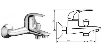 Смеситель для ванны «Dorff» Stark D1101000 хром