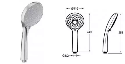 Ручная лейка «Jacob Delafon» Awaken E72421RU-CP хром