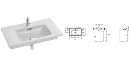 Раковина «Jacob Delafon» Vox 80/46 EXAE112-Z-00 фарфоровая белая Раковина «Jacob Delafon» Vox 80/46 EXAE112-Z-00 фарфоровая белая