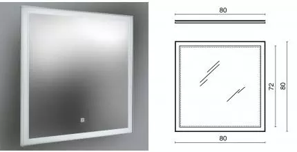 Зеркало «Kerama Marazzi» Mi 80/80 Mi.80 с подсветкой Зеркало «Kerama Marazzi» Mi 80/80 Mi.80 с подсветкой