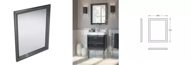 Зеркало «Kerama Marazzi» Pompei 60 PO.mi.60\BLK с подсветкой чёрное