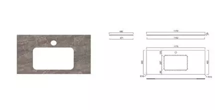 Мебельная столешница «Kerama Marazzi» Парнас 120 PL3 керамогранит пепельный лаппатированый Мебельная столешница «Kerama Marazzi» Парнас 120 PL3 керамогранит пепельный лаппатированый