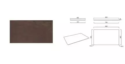Мебельная столешница «Kerama Marazzi» Про Феррум 80 PL4 керамогранит Мебельная столешница «Kerama Marazzi» Про Феррум 80 PL4 керамогранит