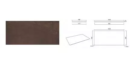 Мебельная столешница «Kerama Marazzi» Про Феррум 100 PL4 керамогранит коричневая Мебельная столешница «Kerama Marazzi» Про Феррум 100 PL4 керамогранит коричневая