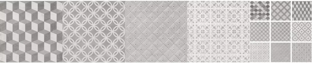 Настенная плитка «Kerama Marazzi» Карнаби-стрит 20x20 SG1576N орнамент серый