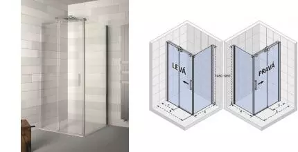 Душевой угол-ограждение «Riho» Ocean O203 100/100 прозрачный без поддона левый Душевой угол-ограждение «Riho» Ocean O203 100/100 прозрачный без поддона левый