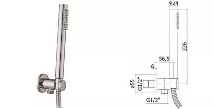 Душевой гарнитур «Paffoni» Master ZDUP094ST сталь Душевой гарнитур «Paffoni» Master ZDUP094ST сталь