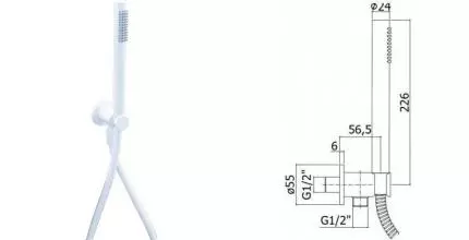 Душевой гарнитур «Paffoni» Master ZDUP094BO белый матовый Душевой гарнитур «Paffoni» Master ZDUP094BO белый матовый