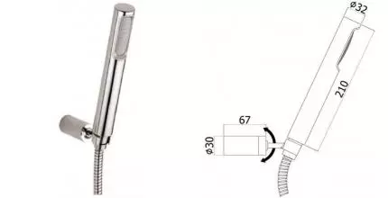 Душевой гарнитур «Paffoni» Birillo ZDUP036ST сталь