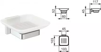 Мыльница «Ideal Standard» Iom Square E2201AA на стену хром