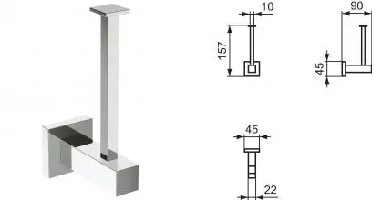 Держатель для туалетной бумаги «Ideal Standard» Iom Square E2199AA на стену хром