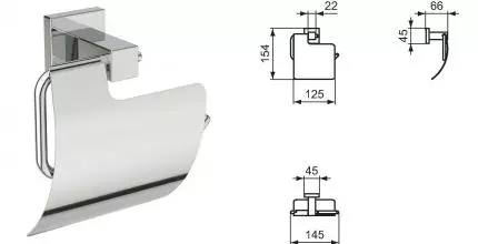 Держатель для туалетной бумаги «Ideal Standard» Iom Square E2191AA на стену хром