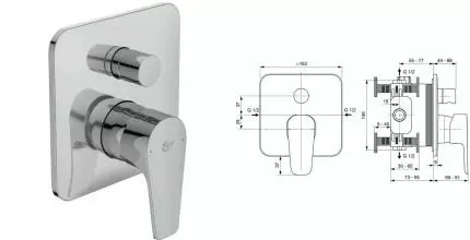 Смеситель для душа «Ideal Standard» Cerafine D A7348AA хром