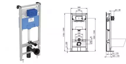 Инсталляция для унитаза «Ideal Standard» Prosys R027767 Инсталляция для унитаза «Ideal Standard» Prosys R027767