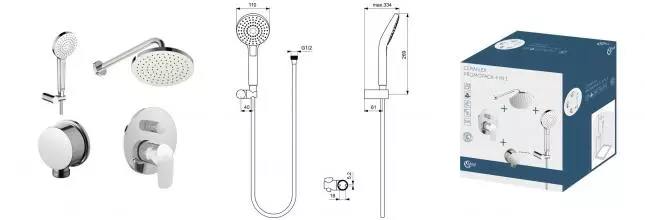 Душевая система «Ideal Standard» Ceraflex BC447AA хром Душевая система «Ideal Standard» Ceraflex BC447AA хром